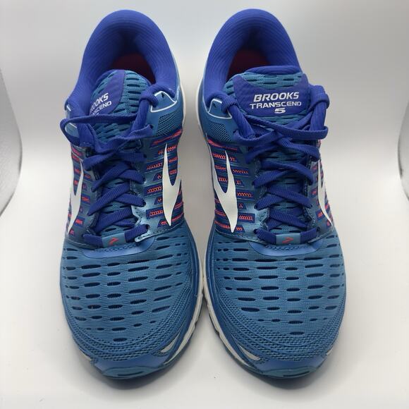 Brooks Transcend 5 Women’s Running Shoes Sz 9 Blue GuideRails Stability Support - Picture 2 of 9